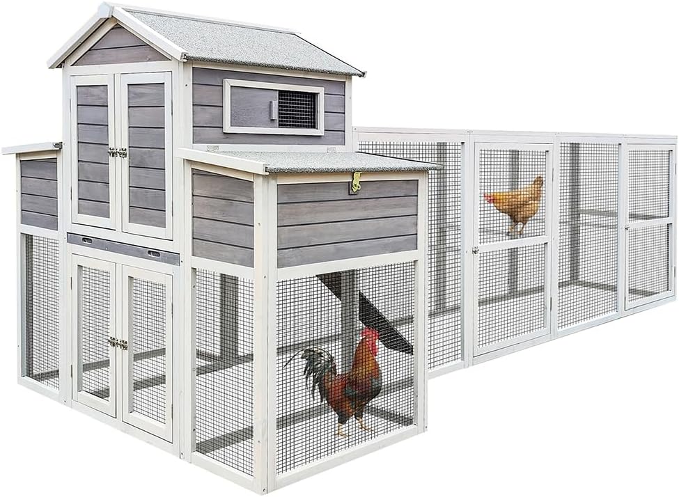Extra Large Wooden Chicken Coop with Run C951771