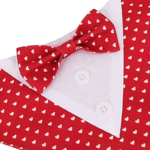 Red Plaid Dog Christmas Collar with Bowtie N30902