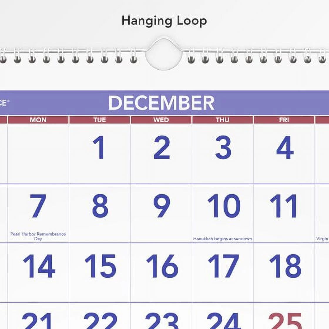 14-Month Vertical Wall Calendar, 12" x 27" N6995