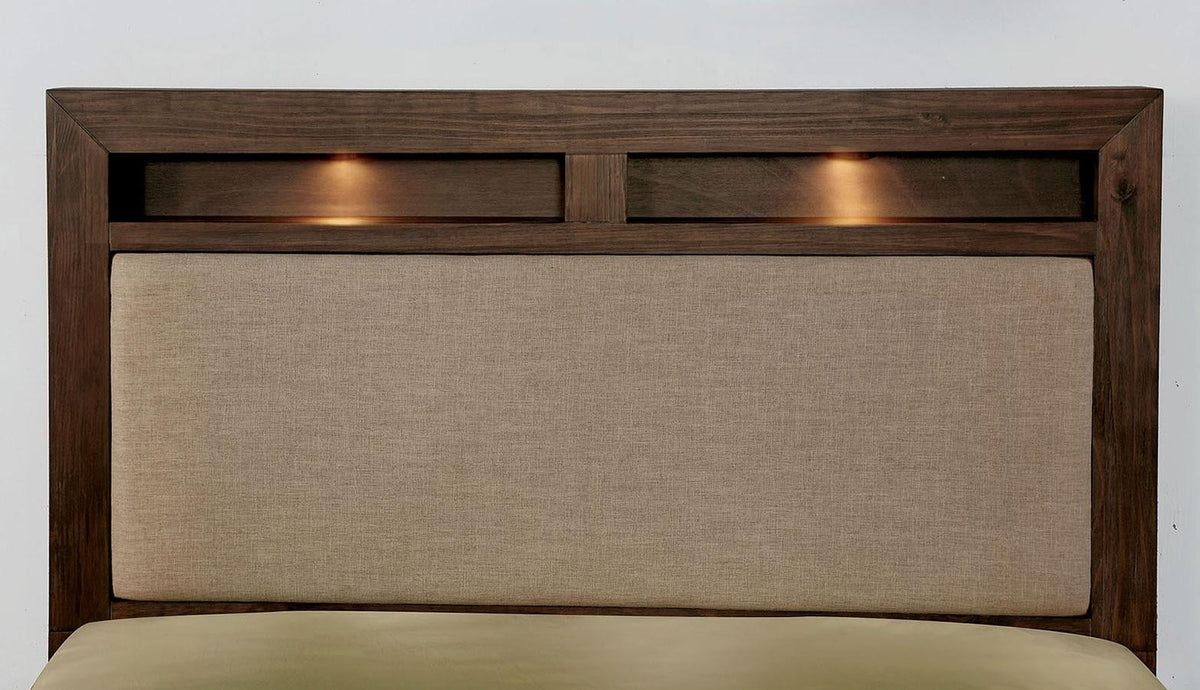 Dark Oak Solid Wood King Bedroom Set 6pcs Q264249