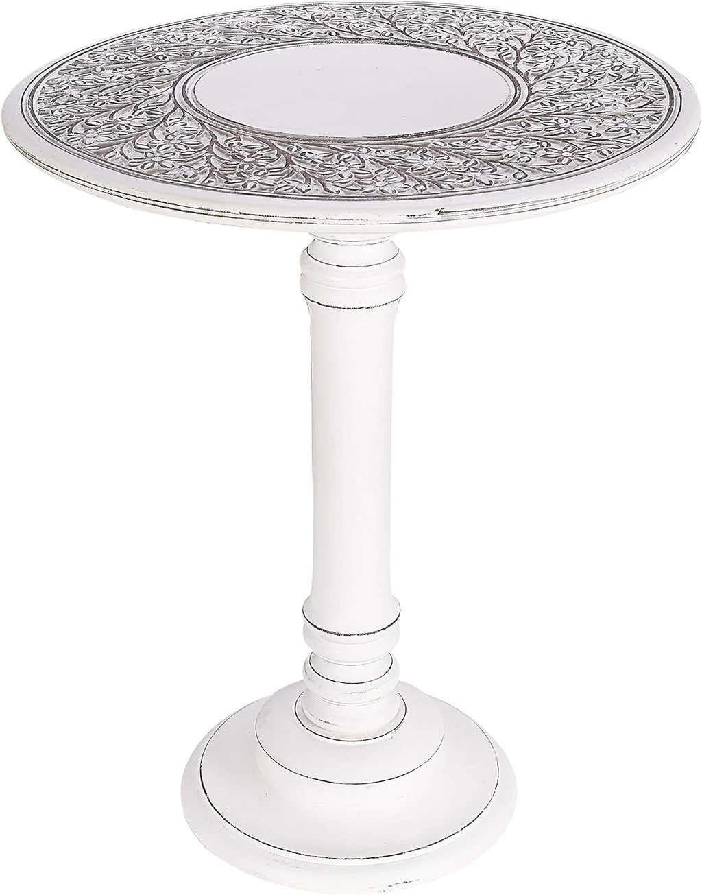 Burnt Wood Octagonal Accent Table P95489