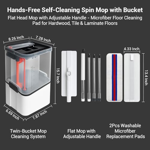 Mop and Bucket Set with Dirty Water Tank C5177