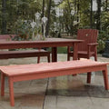 Twilight Blue Wash Wooden Picnic Bench W5850