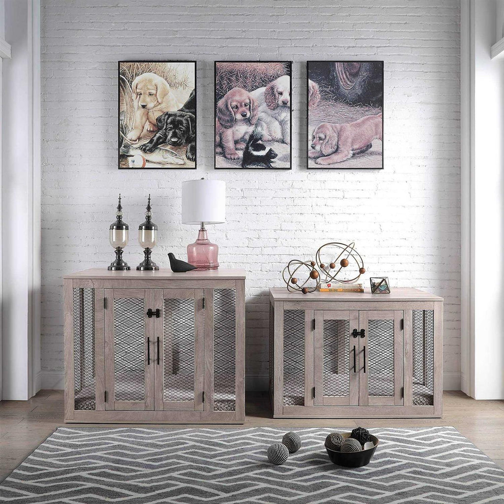 Dog Crate with Cushion and Tray K986569