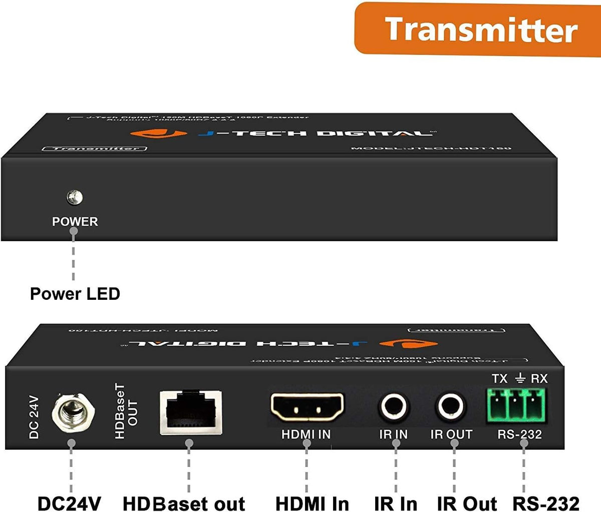 HDMI Extender Over Cat6 150m/492ft HDBaseT 1080P Extender PoC Q29956