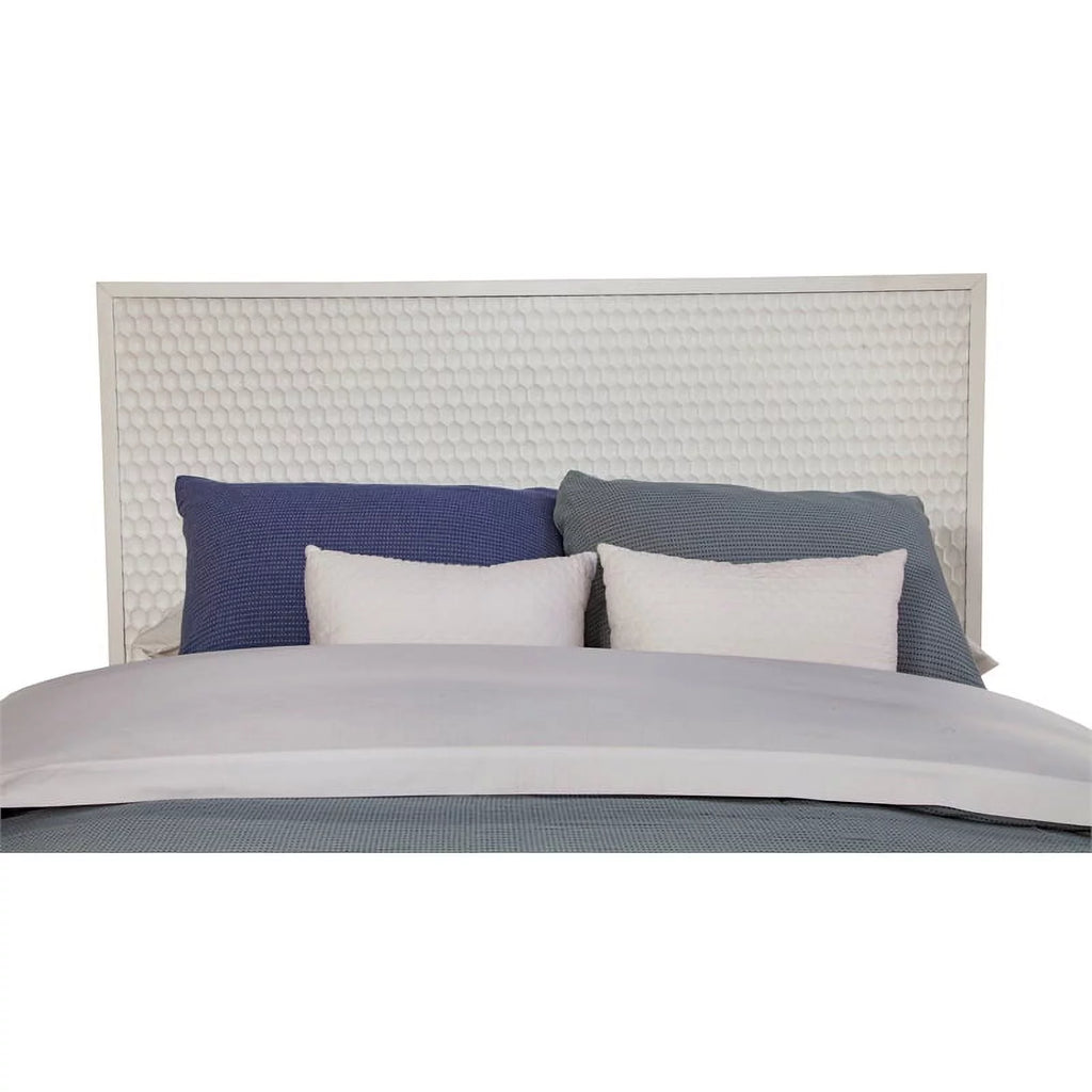 Queen Headboard & Mini Wood Desk in White I2449