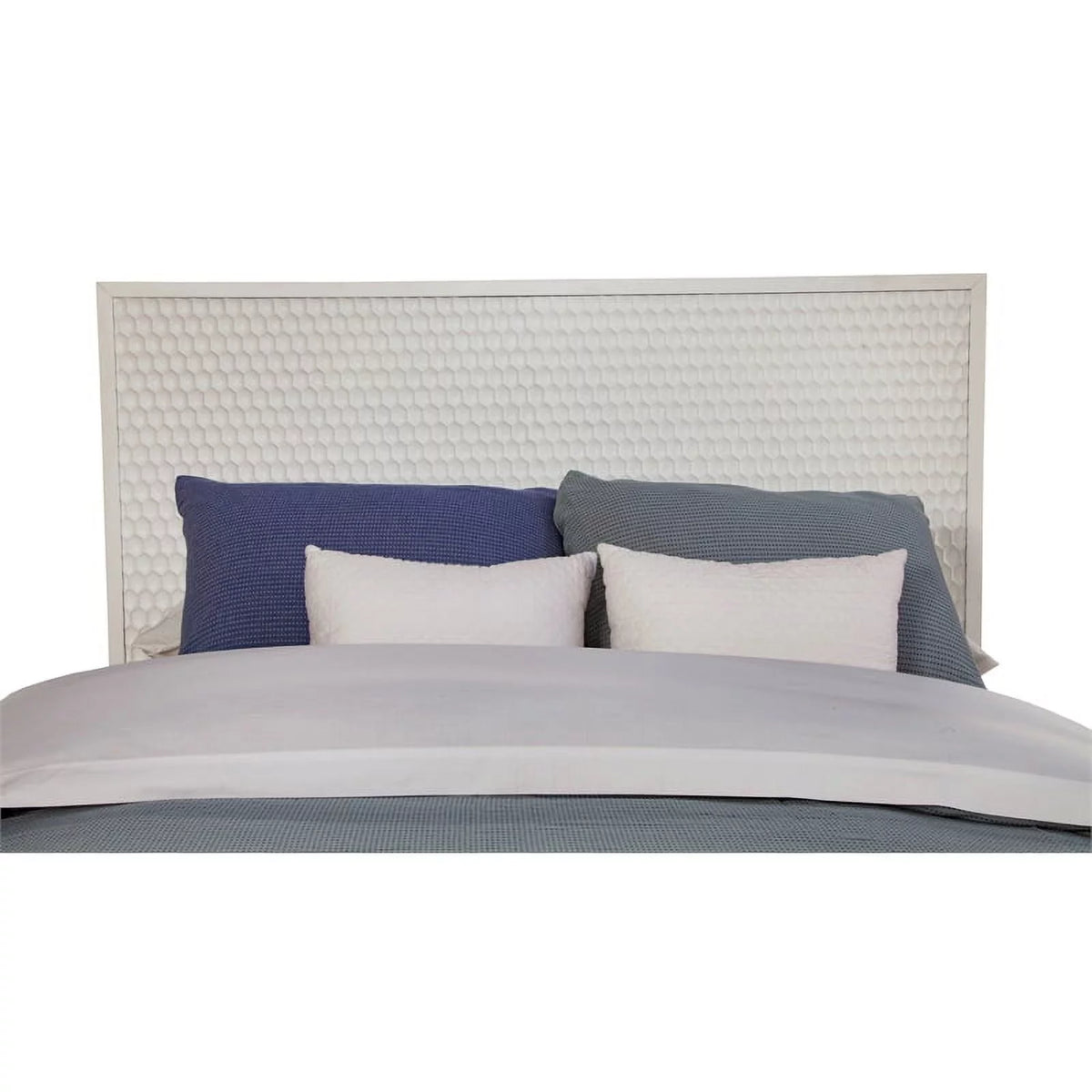Queen Headboard & Mini Wood Desk in White I2449