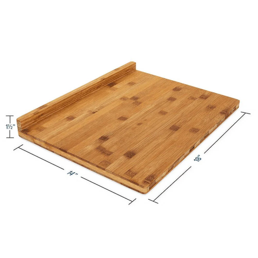 Bamboo Cutting Board with Juice Groove, 18 x 14 x 1-3/4 Inches H389188