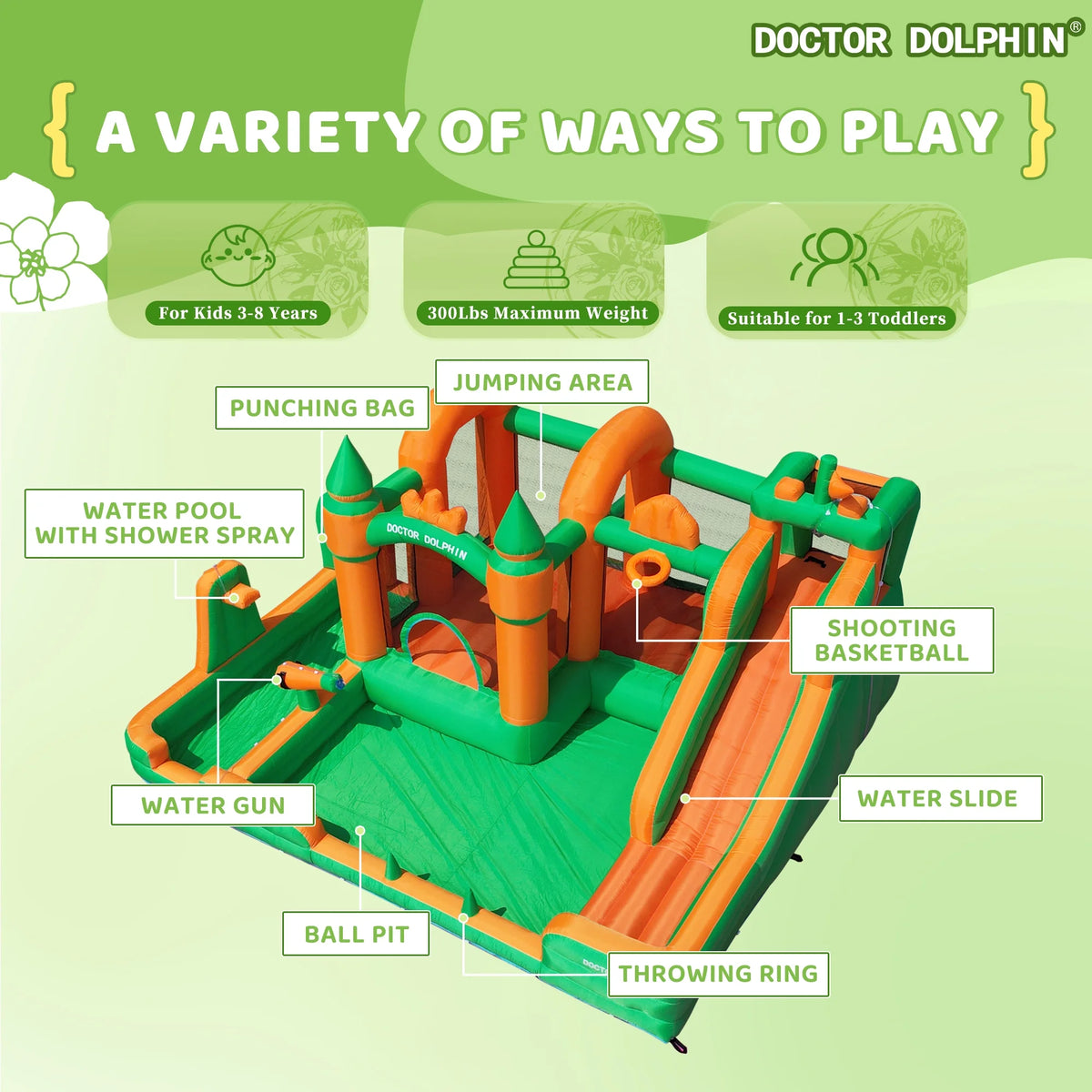 Inflatable Water Slide Bounce House with Blower R3987