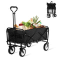 Collapsible Heavy Duty Utility Wagon with Wheels, Black E441
