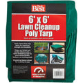 6 Ft. x 6 Ft. Poly Fabric Green Lawn Cleanup Tarp S383869