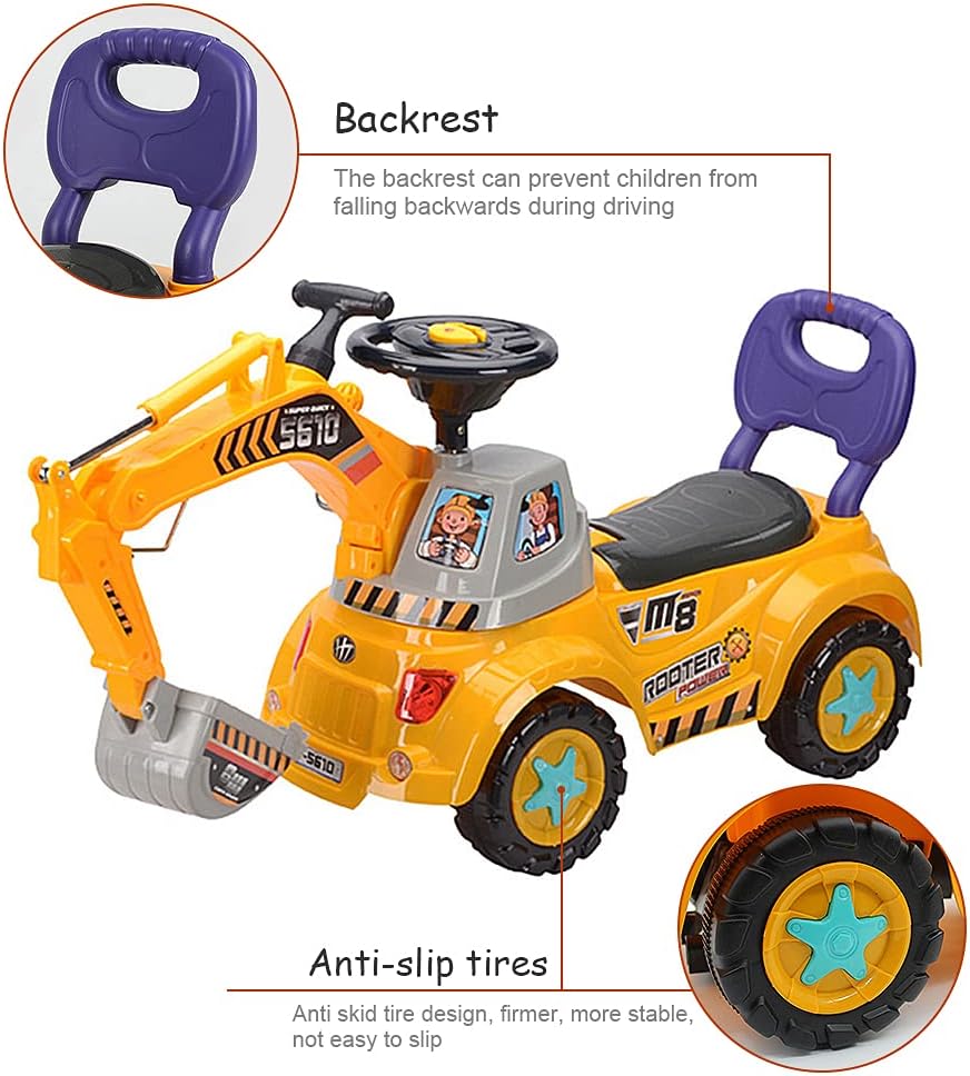 Ride-on Excavator Car with Sounds & Lights L84998