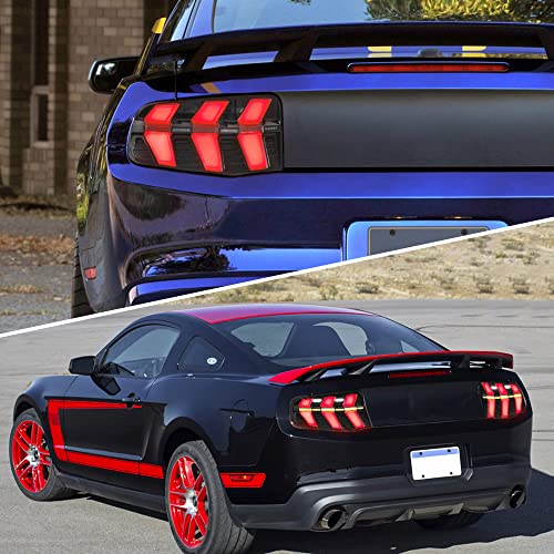 LED Tail Lights with Amber Red Turn Signal Smoke Lens T173