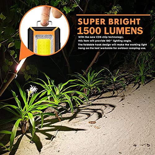 2 Pack LED Rechargeable Magnetic Work Light 40W 1500 Lumens C447158