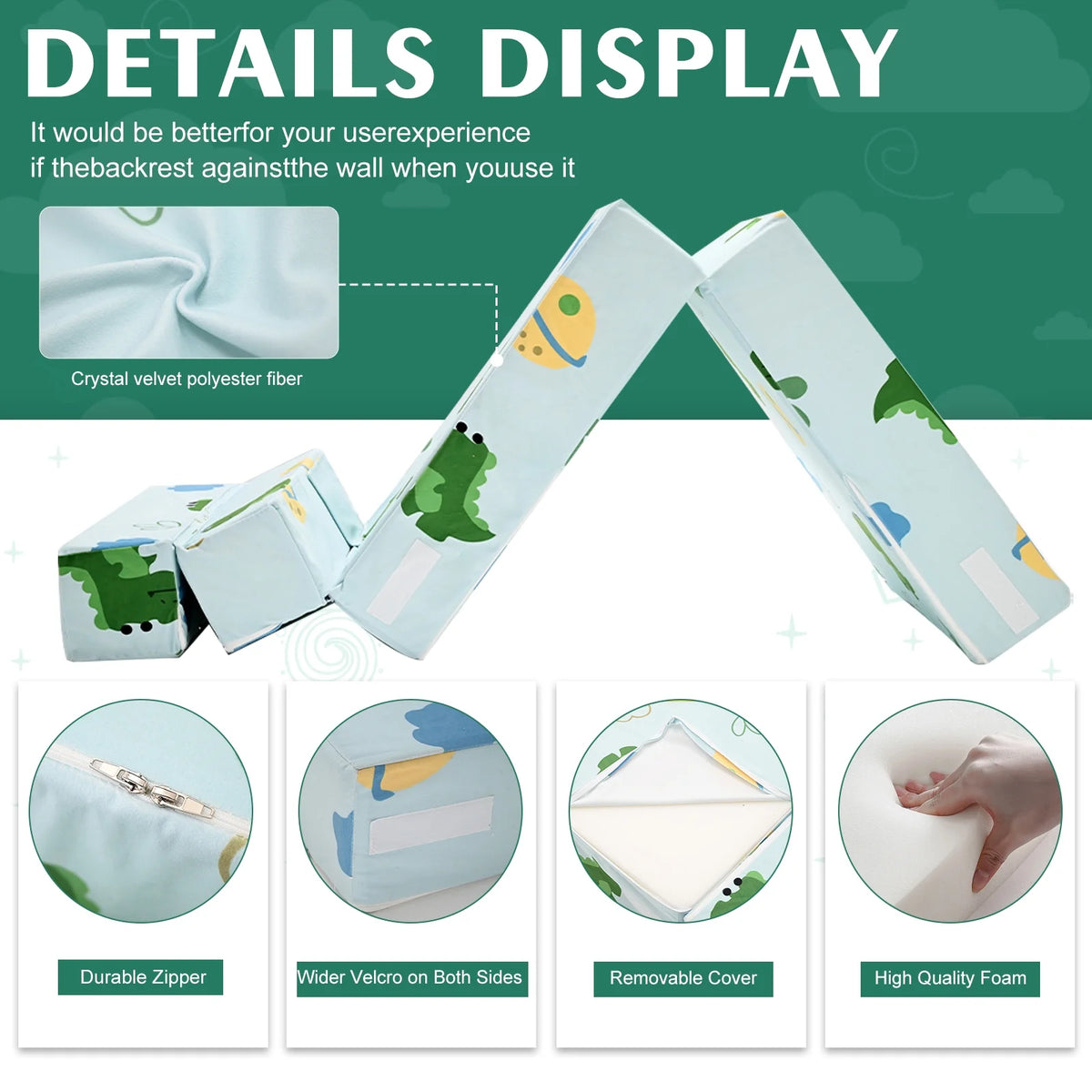 3 in 1 Folding Sofa Bed Floor Mattress E43040