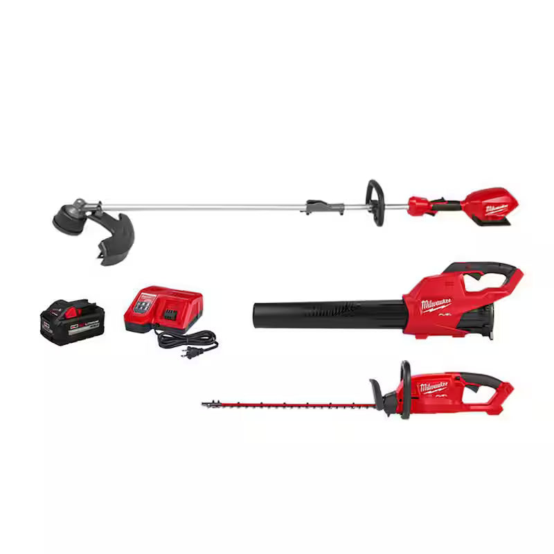 18V Lithium-Ion Brushless Cordless String Trimmer, Blower, and Hedge Trimmer Combo Kit G3870