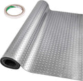 Vinyl Garage Floor Mat 4.9x13ft Anti-Slide Diamond Texture Silver PVC Garage Flooring Roll C278674