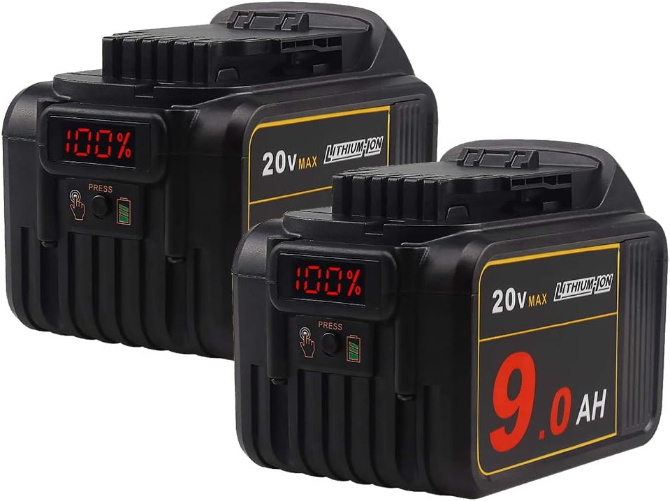 2 Pack 20V 9.0Ah Replacement Battery with Digital Indicator O486