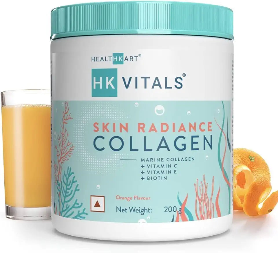 Collagen Powder with Biotin Vitamin C E (Orange, 200 g) P1044
