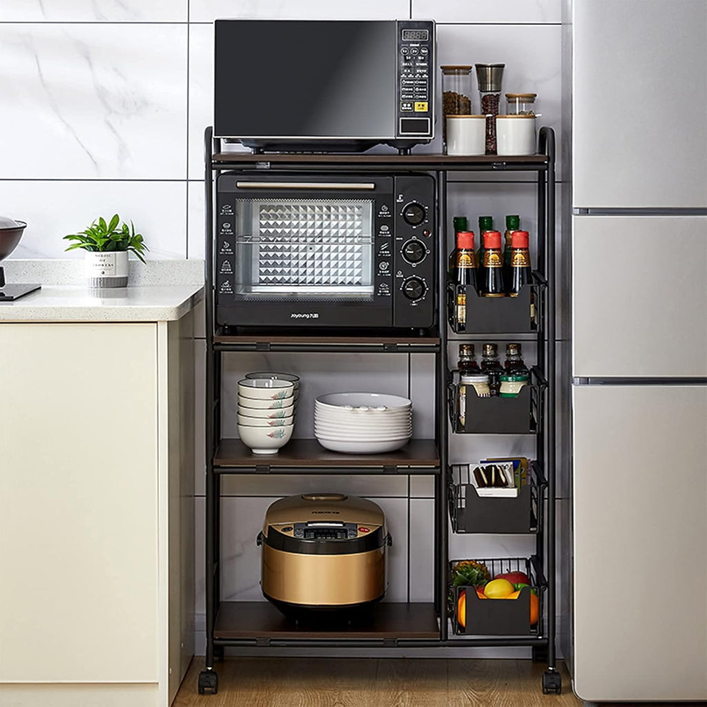 Kitchen Standing Bakers Rack with Storage Basket C45736