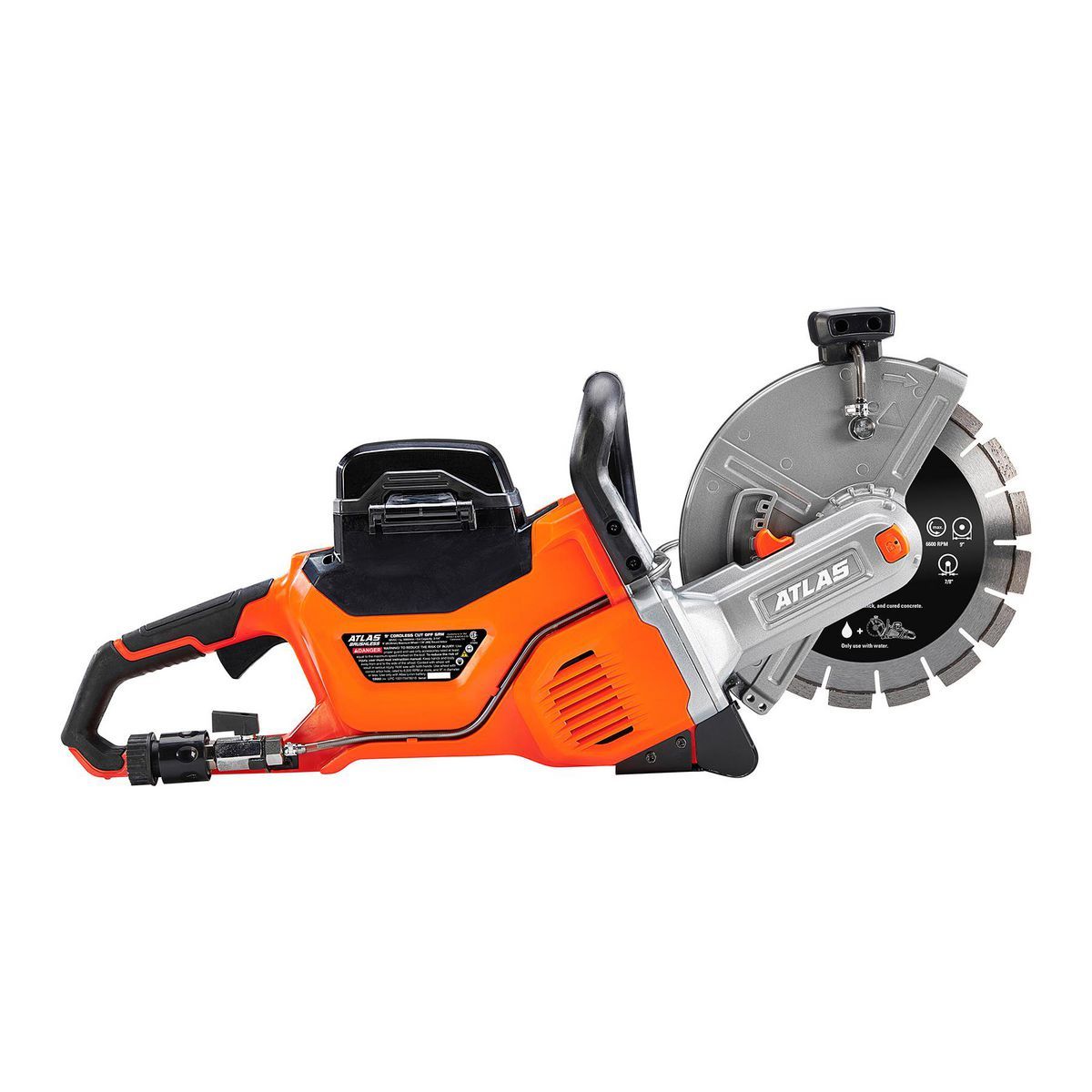 80V Brushless Cordless 9 in. Concrete Cut-Off Saw Kit with 4 Ah Battery and Charger W439
