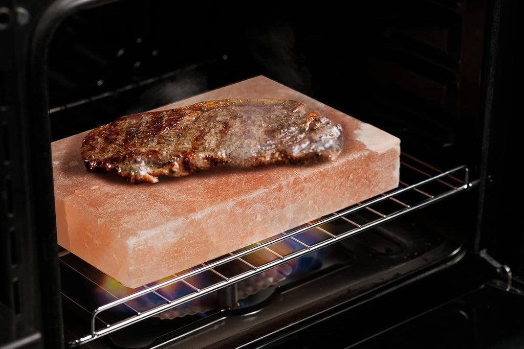 Himalayan Salt Block with Stainless Steel Holder J5623