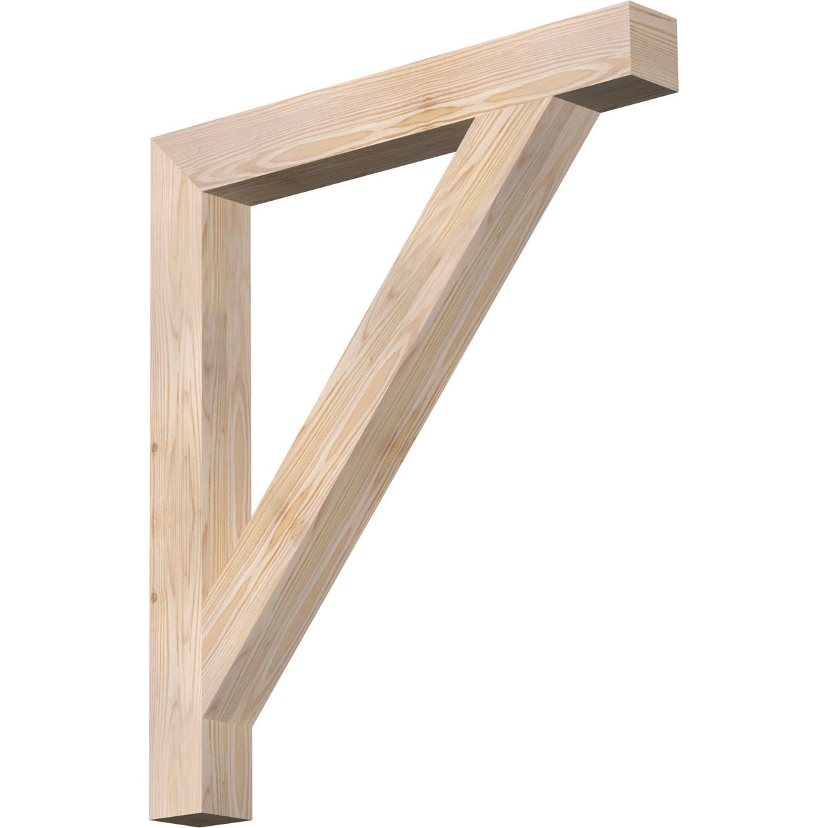 Douglas Fir Traditional Block Smooth Bracket V3925