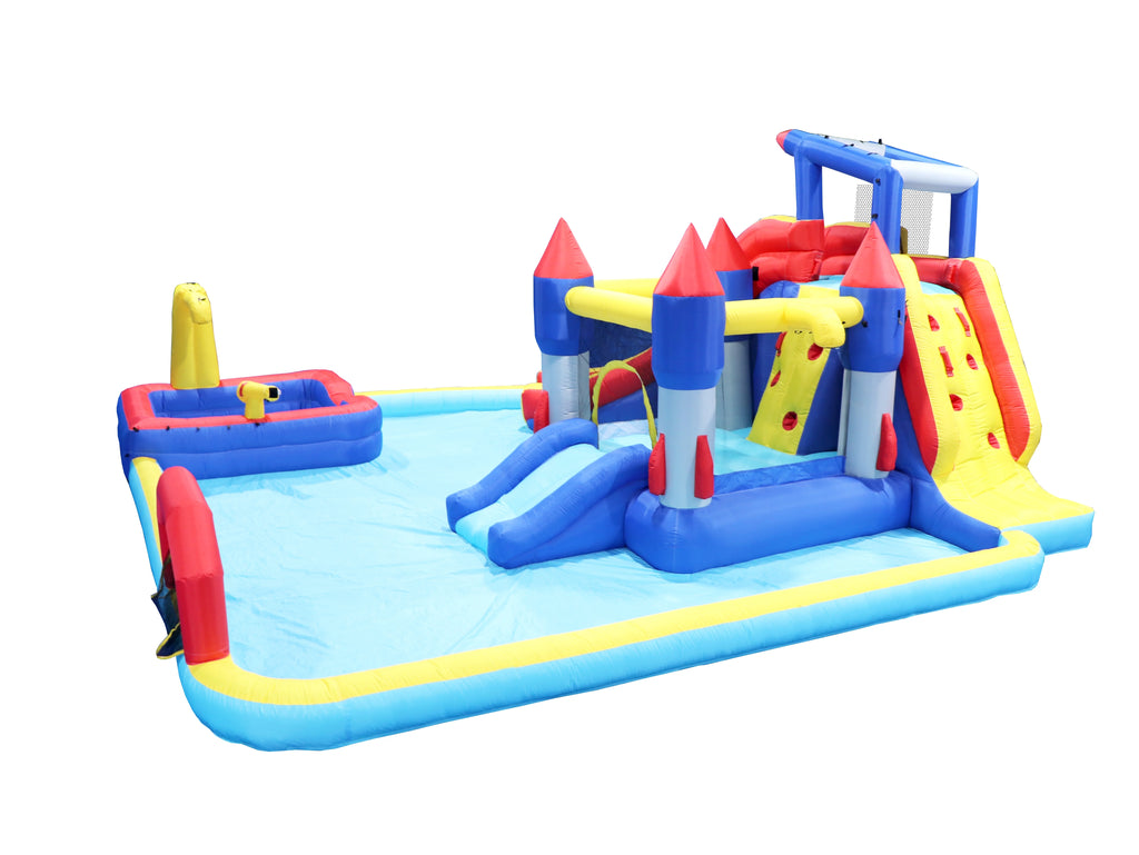 7-in-1 Inflatable Water Park with Splash Pool G6966