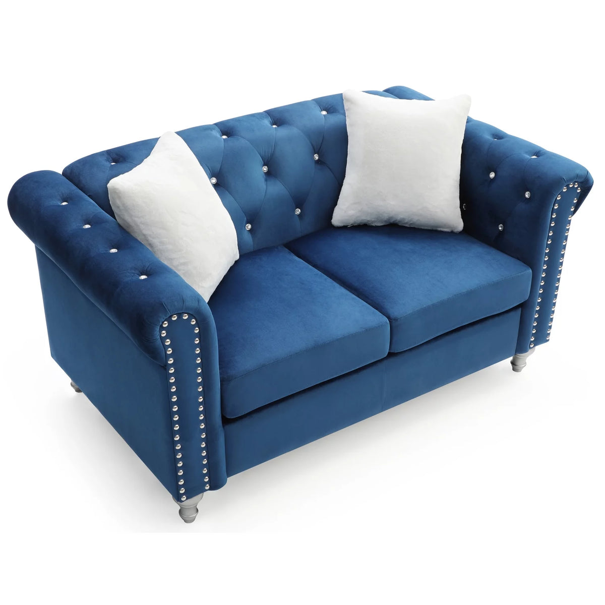Navy Blue Loveseat P4809