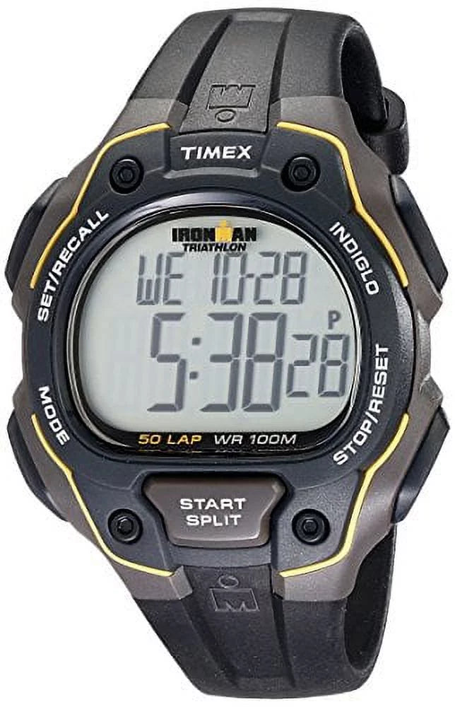 Men's Full-Size Watch Black Resin Strap L577135
