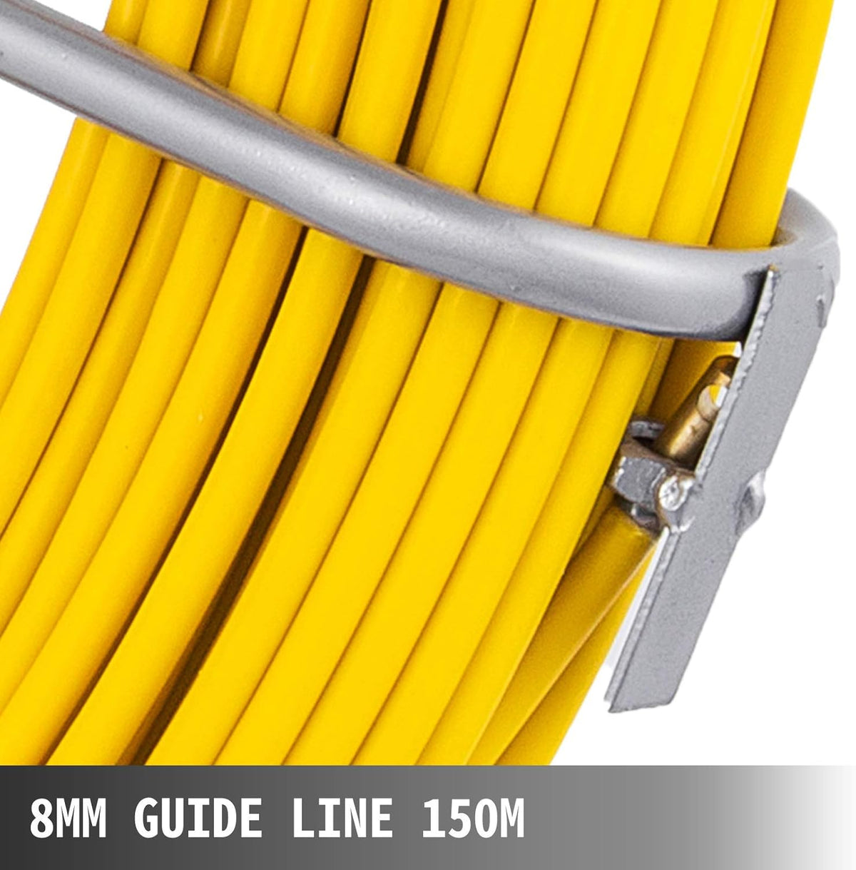 Fiberglass Fish Tape 6MM 656FT with Steel Reel Stand V4150