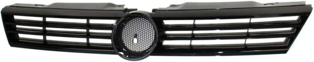 Textured Gray Plastic Grille Assembly with Black Molding M744