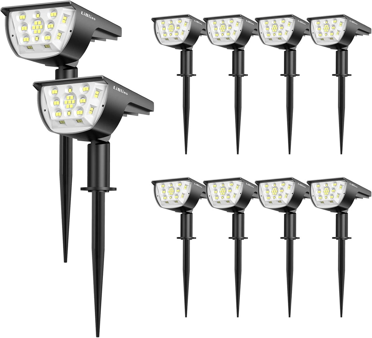 6 Pack IP67 Waterproof Solar Powered Spotlights I9618