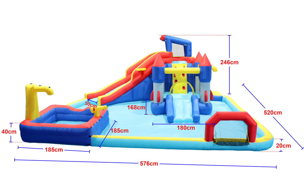 7-in-1 Inflatable Water Park with Splash Pool G6966