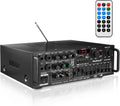 Bluetooth Stereo Power Amplifier with FM Radio, MP3/USB/SD, 2 Mic in Echo, RCA, LED O13512