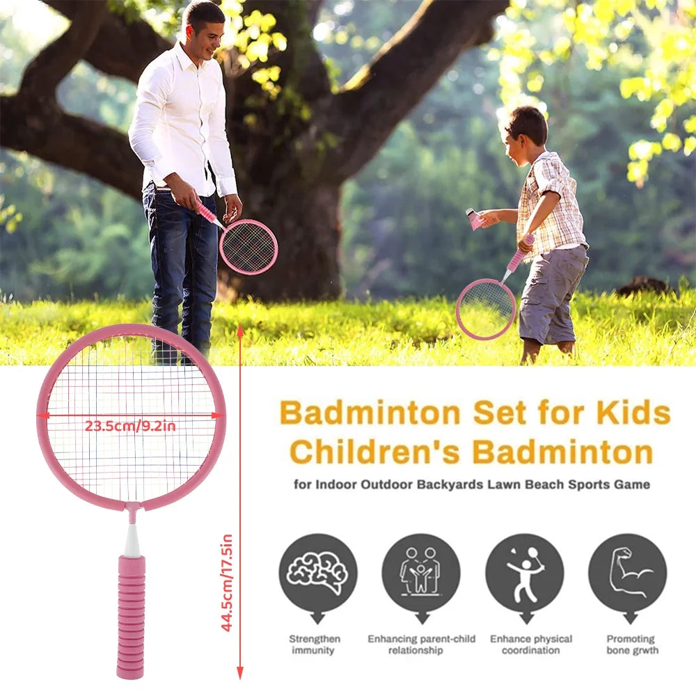 8 in 1 Badminton Rackets Set for Kids Indoor Outdoor Sport Game U67392