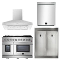 48 Gas Range, Range Hood, 60 Refrigerator, Dishwasher V163