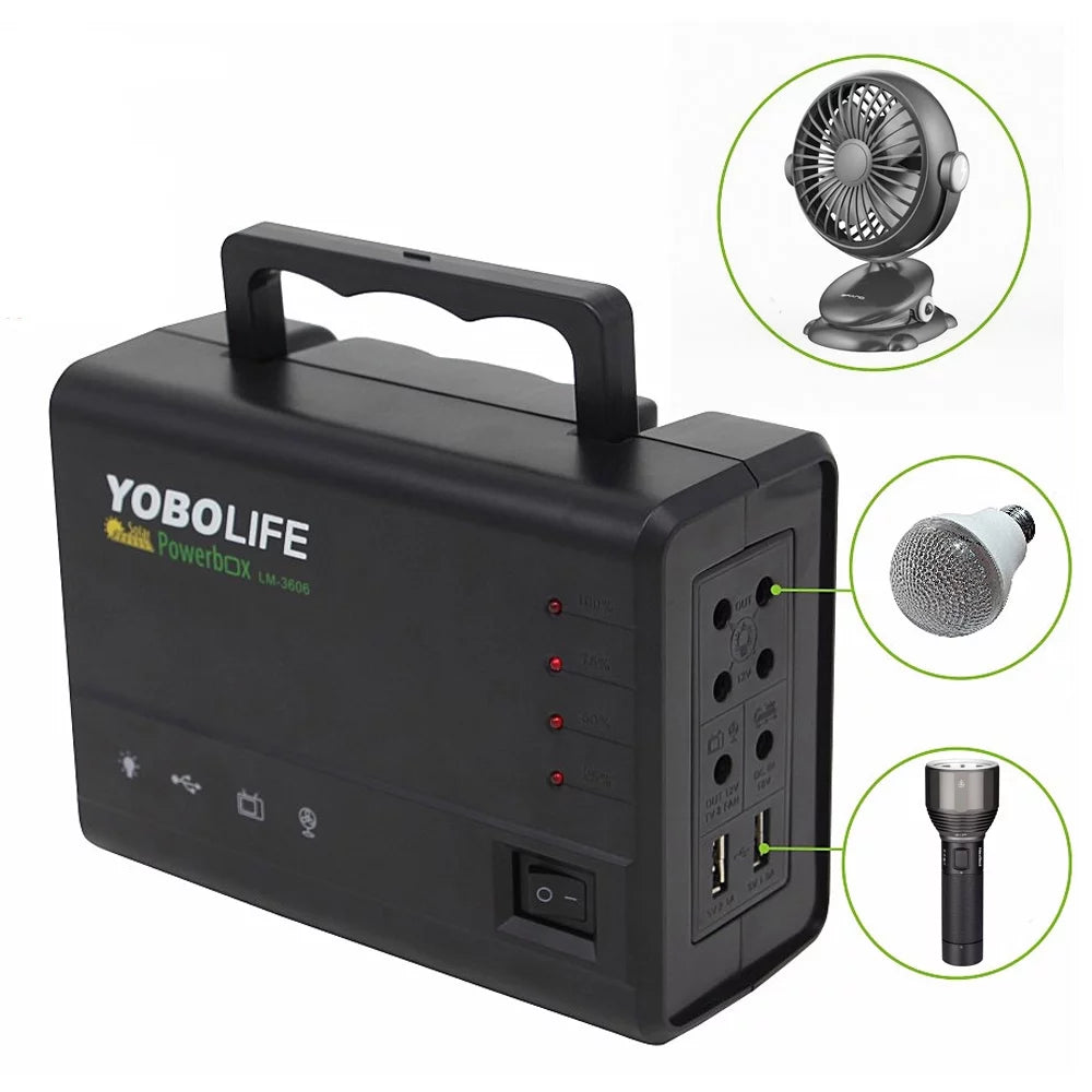 Portable Solar Panel Power Generator Kit with 4 LED I626202
