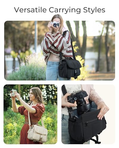 Small Camera Bag, DSLR Camera Case, Crossbody Camcorder Bags with Rain Cover S382229