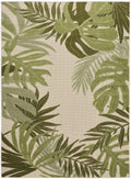 4' x 6' Ivory Green Area Rug E598