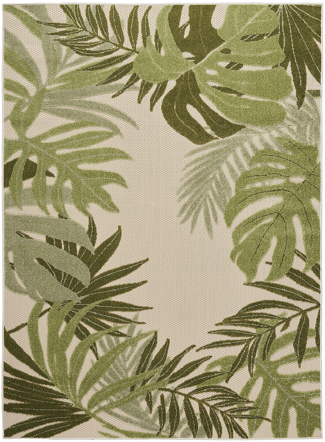 4' x 6' Ivory Green Area Rug E598