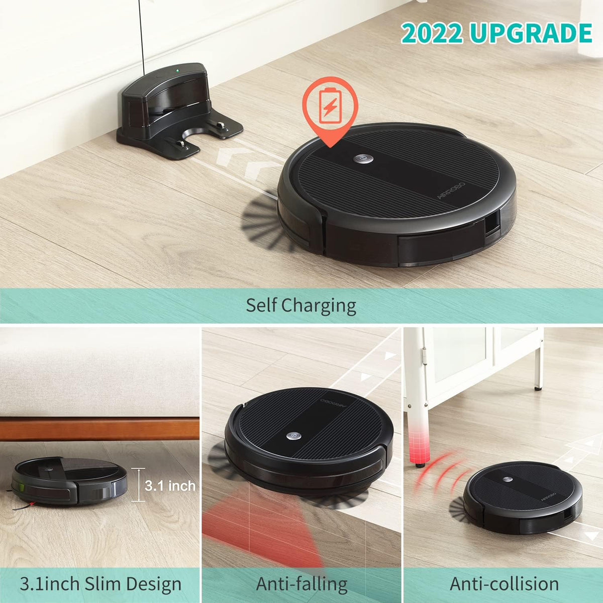Black Robot Vacuum Cleaner O567