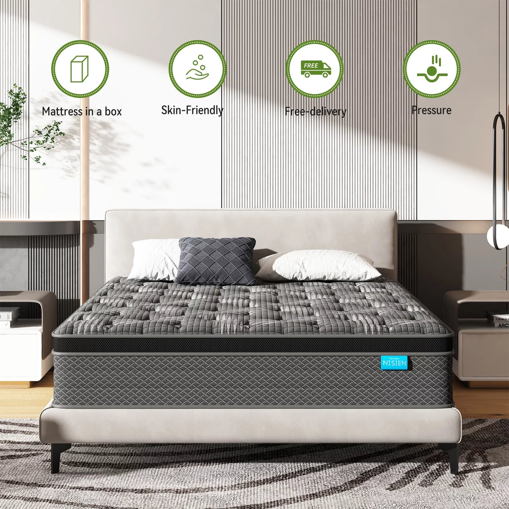 10" Memory Foam Pocket Spring Hybrid Mattress C1914