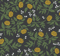 Black & Gold Peonies Wallpaper U143