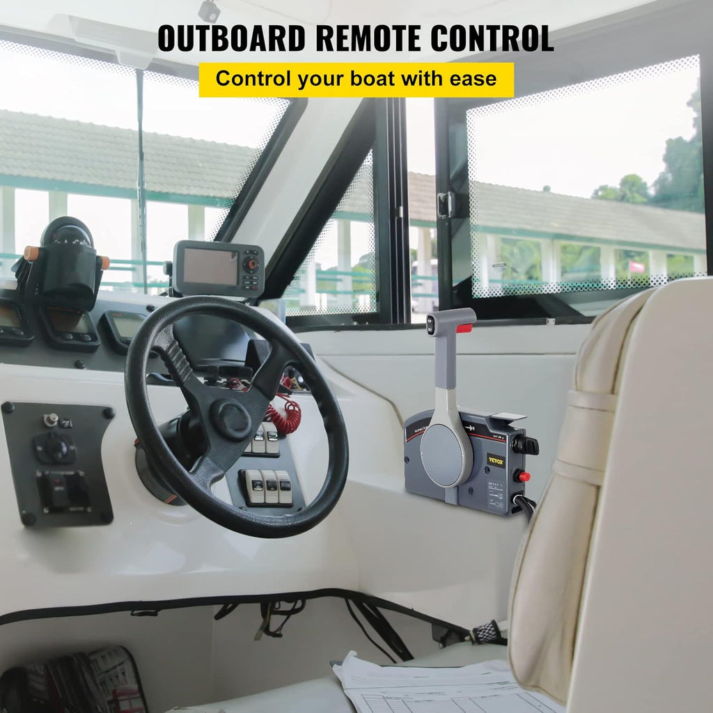 Outboard Remote Control Box Side Mount 10 Pin Cable 19.6 Feet Harness H5675