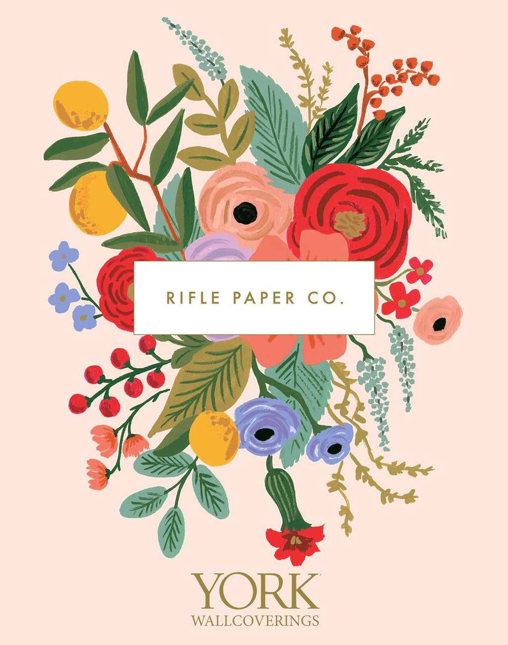 Black & Gold Peonies Wallpaper U143