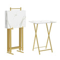 Folding TV Tray Tables Set of 4 with Storage Rack K68595