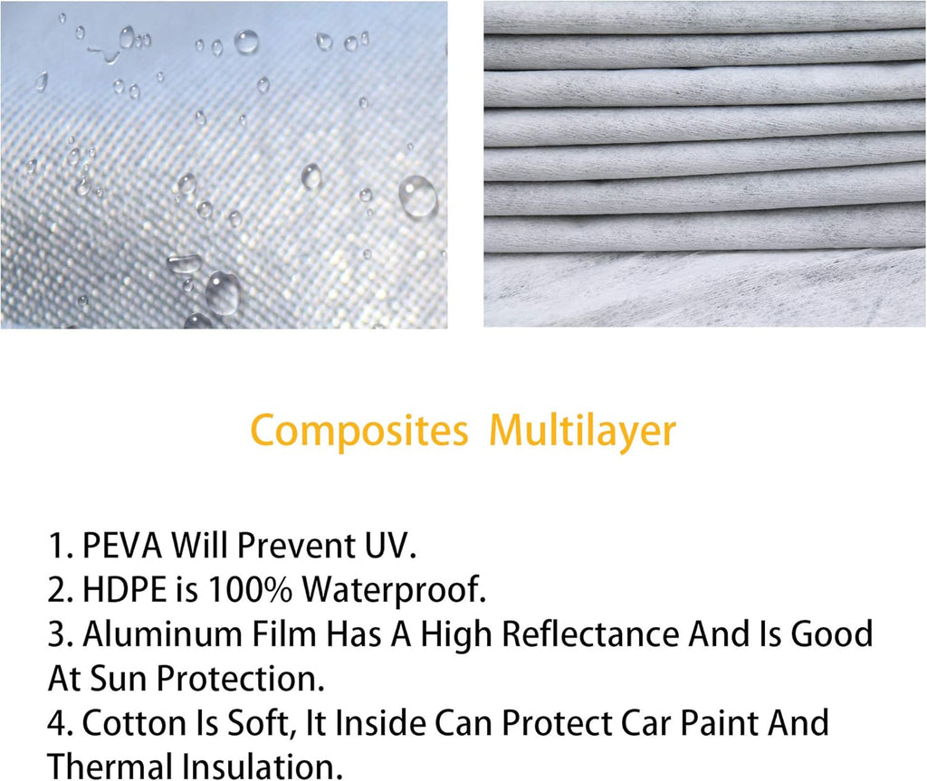 Waterproof All Weather Outdoor Car Cover with Zipper E50859