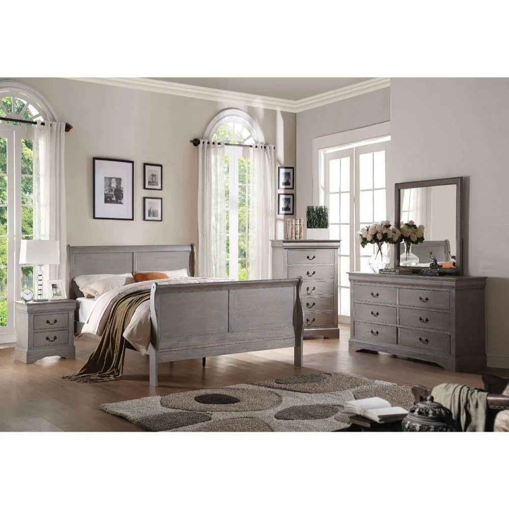 Antique Gray Eastern King 5pcs Bedroom Set C526