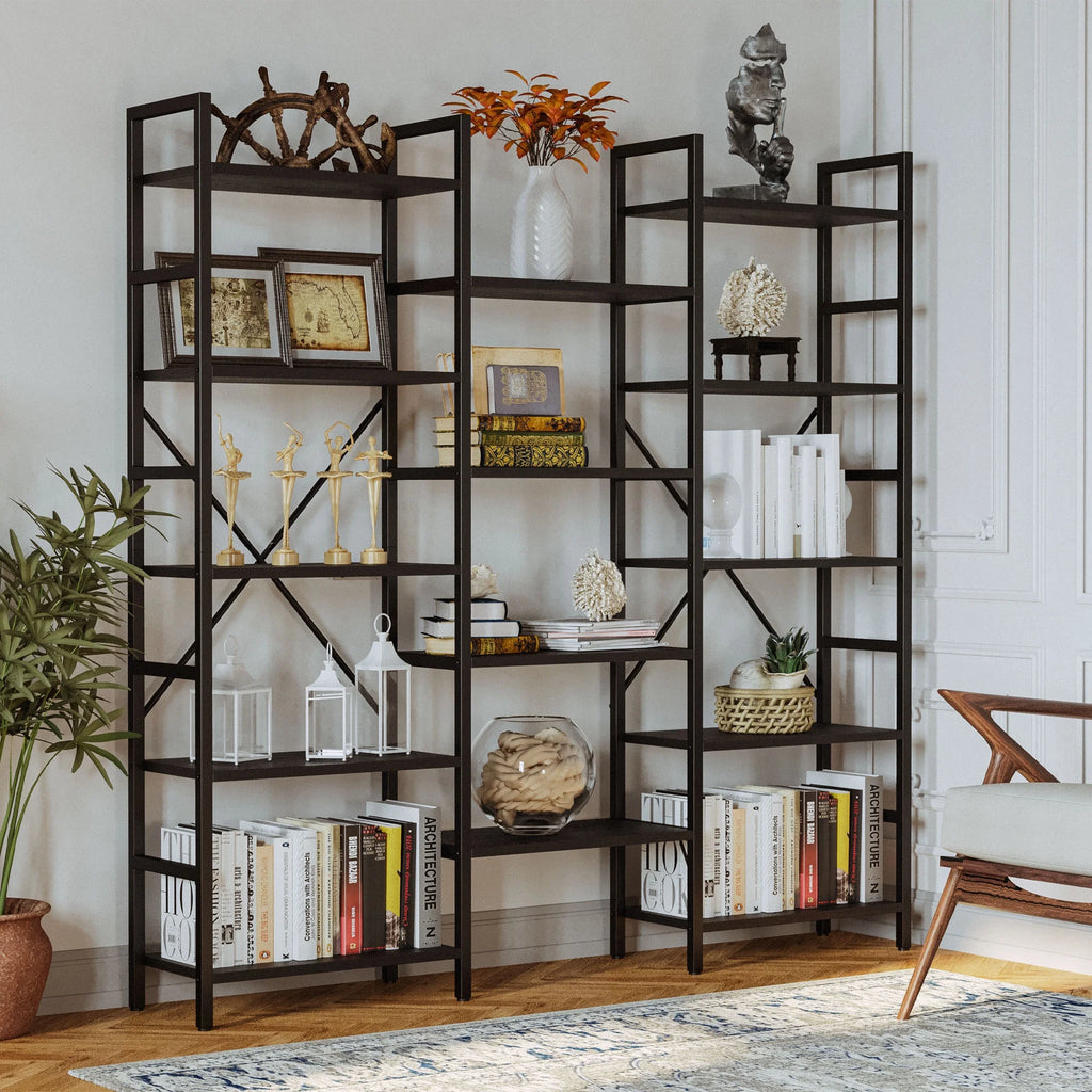 5 Tiers Wood and Metal Bookcase Z8629